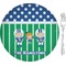 Football 8" Glass Appetizer / Dessert Plates - Single or Set (Personalized)