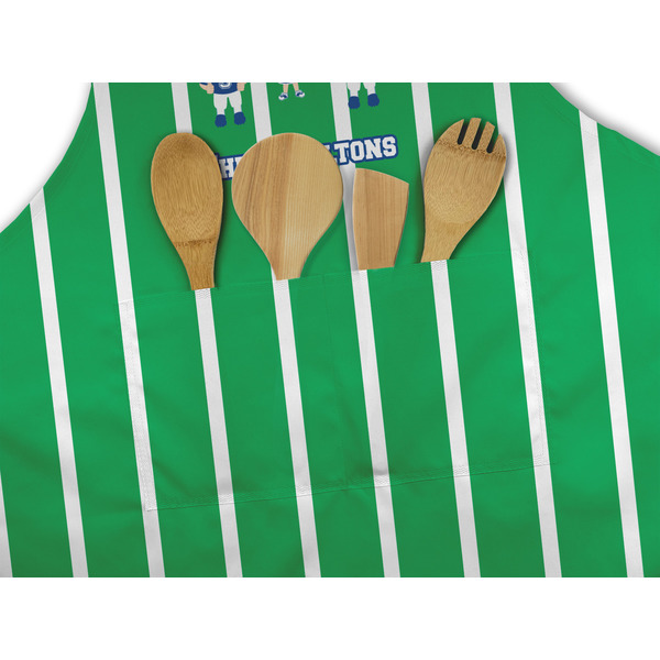 Football Apron - Pocket Detail with Props