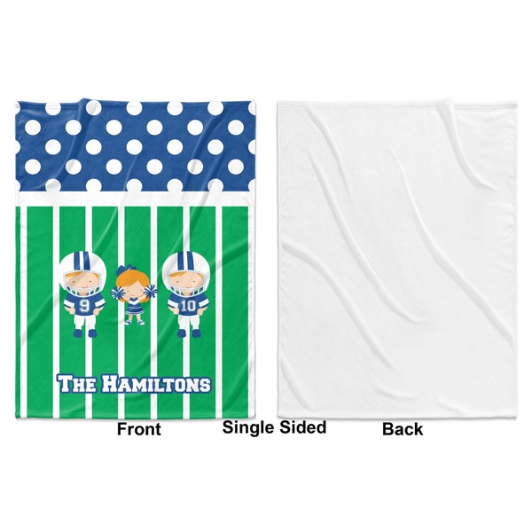 Football Baby Blanket (Single Side - Printed Front, White Back)
