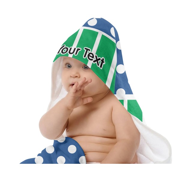 Football Baby Hooded Towel on Child