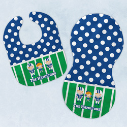 Football Baby Bib & Burp Set w/ Multiple Names