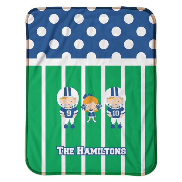 Football Baby Sherpa Blanket - Flat