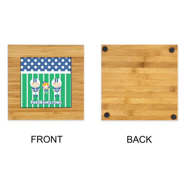 Football Bamboo Trivet with 6" Tile - APPROVAL