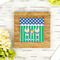 Football Bamboo Trivet with 6" Tile - LIFESTYLE