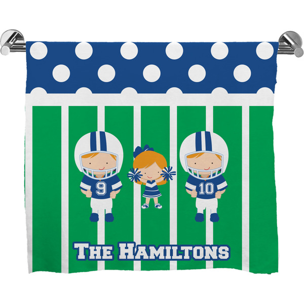 Custom Football Bath Towel (Personalized)
