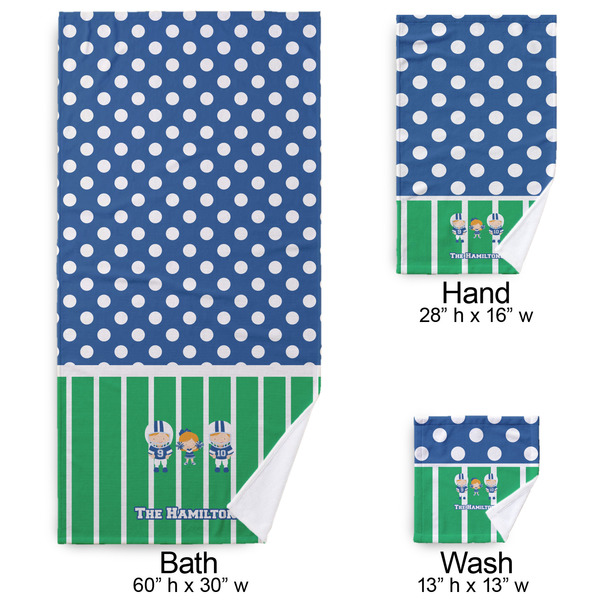 Football Bath Towel Sets - 3-piece - Approval