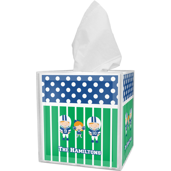 Custom Football Tissue Box Cover (Personalized)