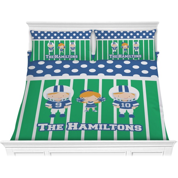 Custom Football Comforter Set - King (Personalized)