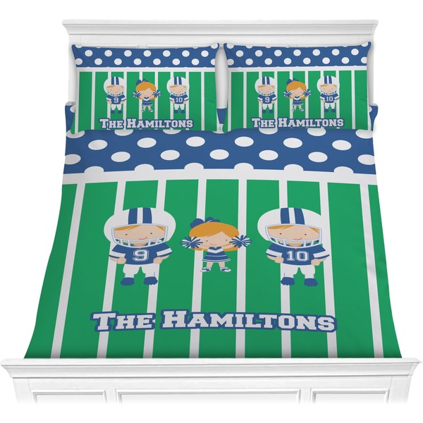Custom Football Comforter Set - Full / Queen (Personalized)