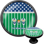 Football Cabinet Knob (Black) (Personalized)