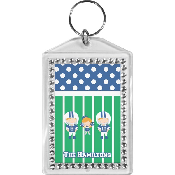 Custom Football Bling Keychain (Personalized)