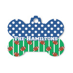 Football Bone Shaped Dog ID Tag - Small (Personalized)