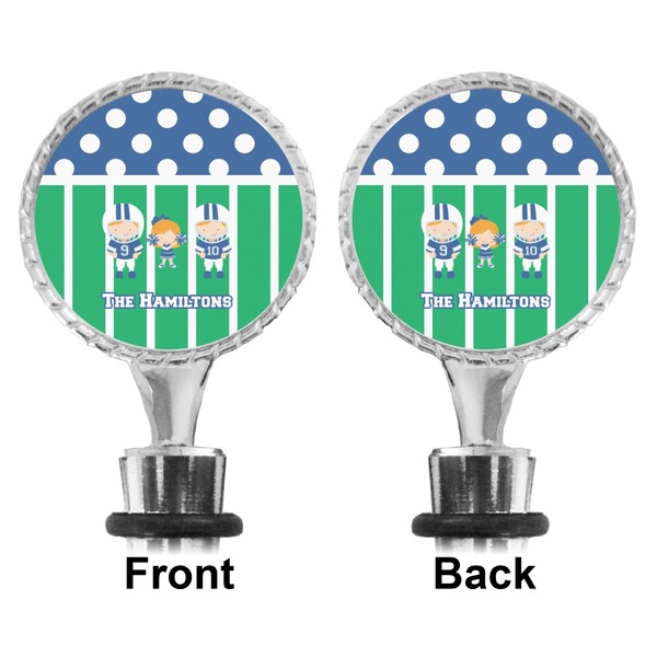 Football Bottle Stopper - Front and Back