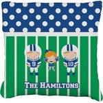 Football Faux-Linen Throw Pillow 20" (Personalized)