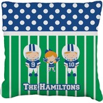 Football Faux-Linen Throw Pillow 26" (Personalized)