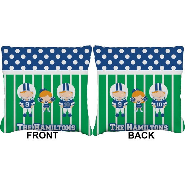 Football Burlap Pillow Approval