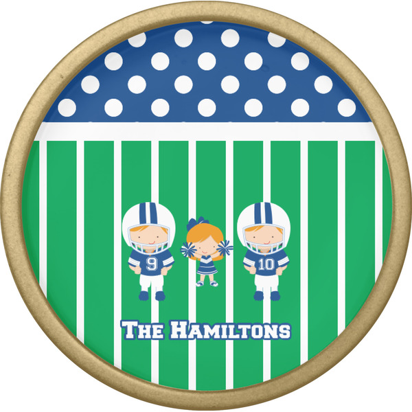 Football Cabinet Knob - Gold - Front