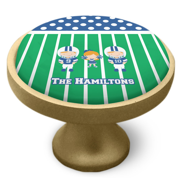 Football Cabinet Knob - Gold - Side