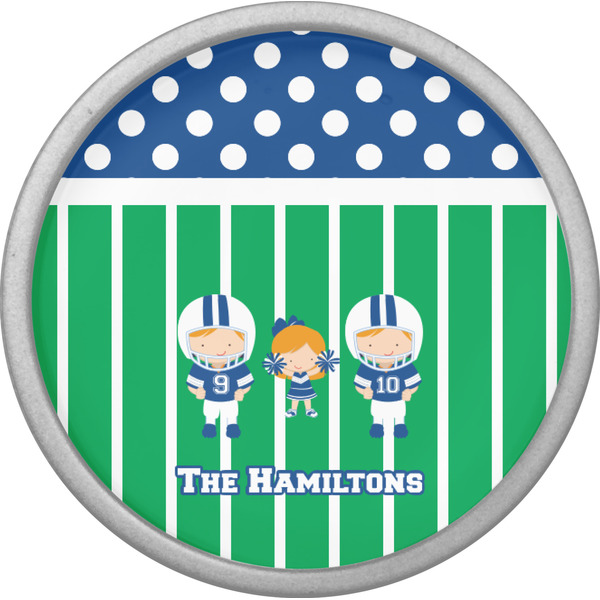 Football Cabinet Knob - Nickel - Front