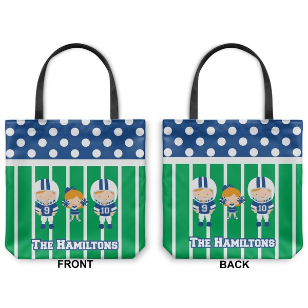 Football Canvas Tote - Front and Back
