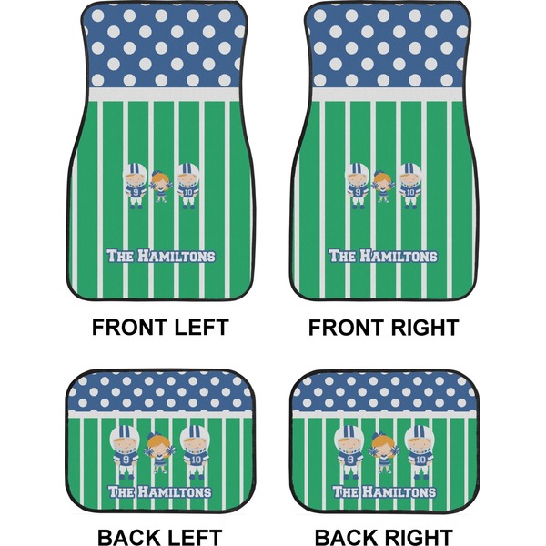 Football Car Floor Mats Set (2F + 2B)