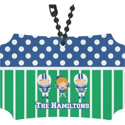 Football Rear View Mirror Ornament (Personalized)