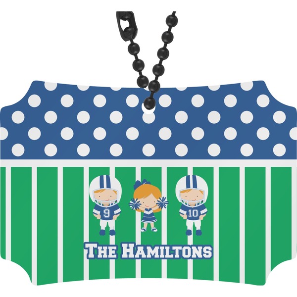Custom Football Rear View Mirror Ornament (Personalized)