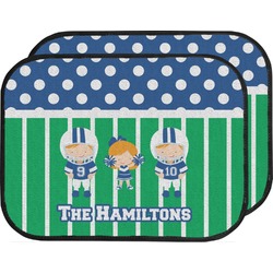 Football Car Floor Mats (Back Seat) (Personalized)