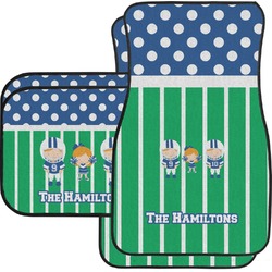 Football Car Floor Mats Set - 2 Front & 2 Back (Personalized)