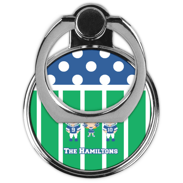 Football Cell Phone Ring Stand & Holder - Front (Collapsed)