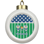 Football Ceramic Ball Ornament (Personalized)
