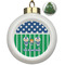 Football Ceramic Christmas Ornament - Xmas Tree (Front View)