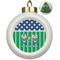 Football Ceramic Ball Ornament - Christmas Tree (Personalized)