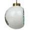 Football Ceramic Christmas Ornament - Xmas Tree (Side View)