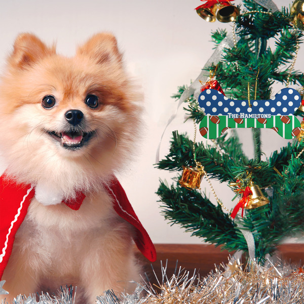 Football Ceramic Flat Ornament - Bone (LIFESTYLE)