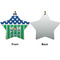 Football Ceramic Flat Ornament - Star Front & Back (APPROVAL)