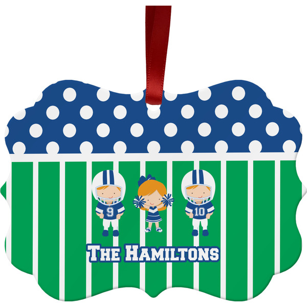 Football Christmas Ornament (Front View)