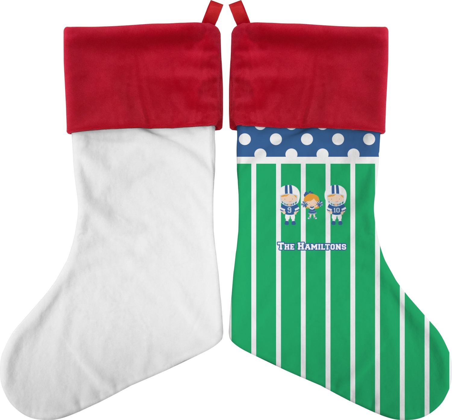 Football Christmas Stocking SingleSided (Personalized) YouCustomizeIt