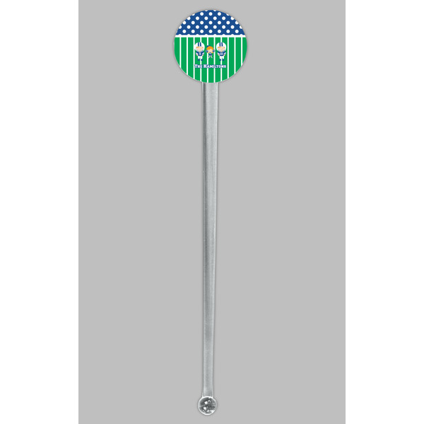 Football Clear Plastic 7" Stir Stick - Round - Single Stick