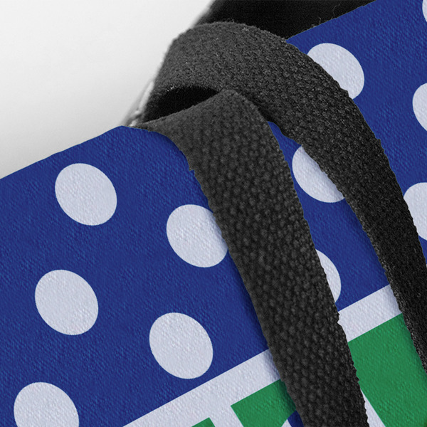 Football Closeup of Tote w/Black Handles