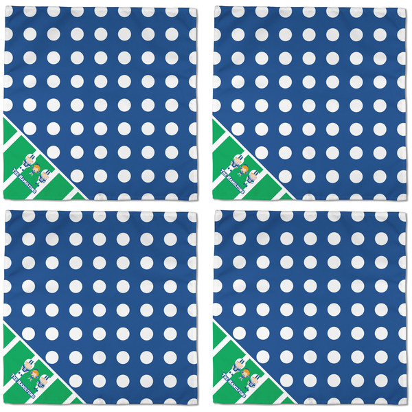 Football Cloth Napkins - Personalized Dinner (APPROVAL) Set of 4