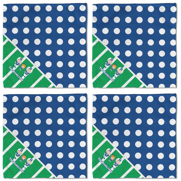 Football Cloth Napkins - Personalized Lunch (APPROVAL) Set of 4