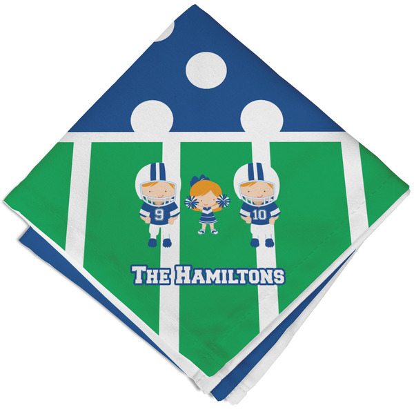 Football Cloth Napkins - Personalized Lunch (Folded Four Corners)