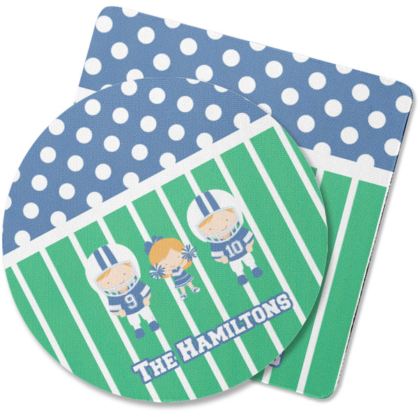 Custom Football Rubber Backed Coaster (Personalized)