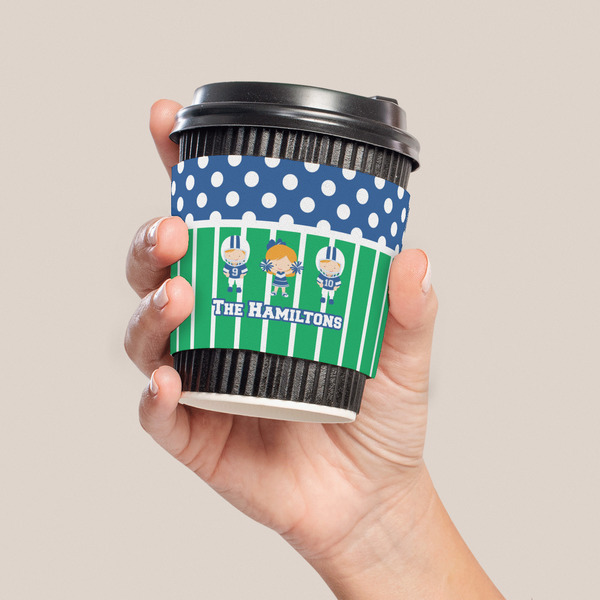 Football Coffee Cup Sleeve - LIFESTYLE