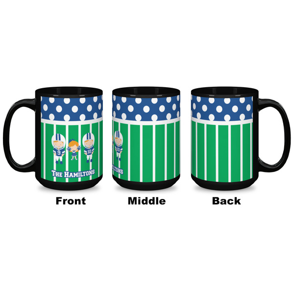 Football Coffee Mug - 15 oz - Black APPROVAL