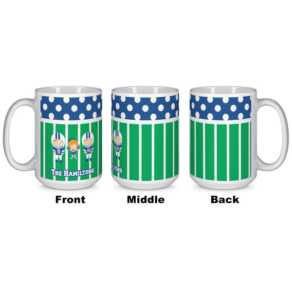 Football Coffee Mug - 15 oz - White APPROVAL