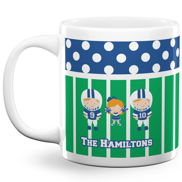 Football Coffee Mug - 20 oz - White