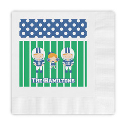 Football Embossed Decorative Napkins (Personalized)