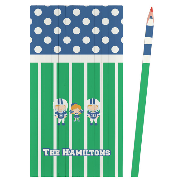 Football Colored Pencils - Front View